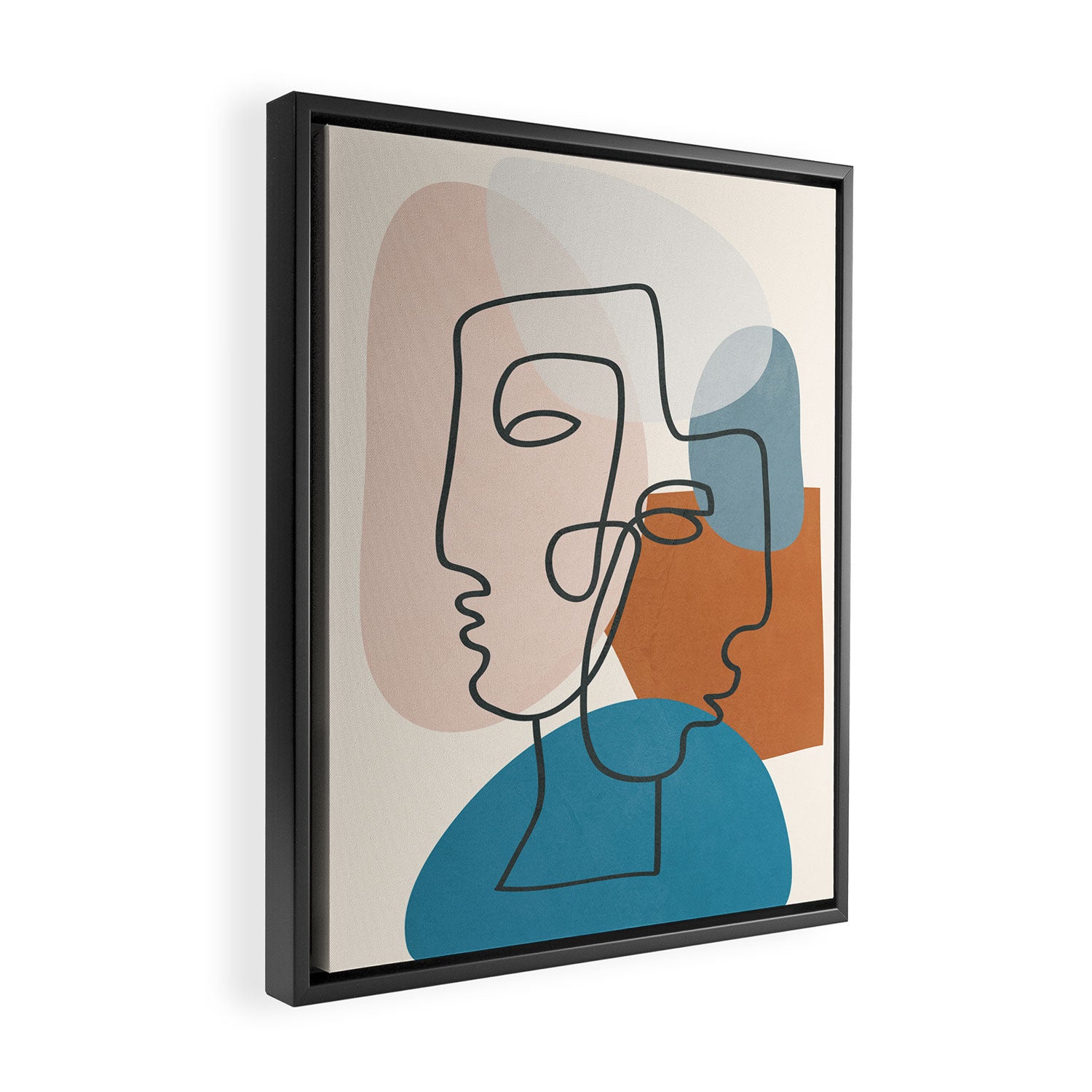 Abstract Profiles 01 Framed Canvas Print Gallery Image 2