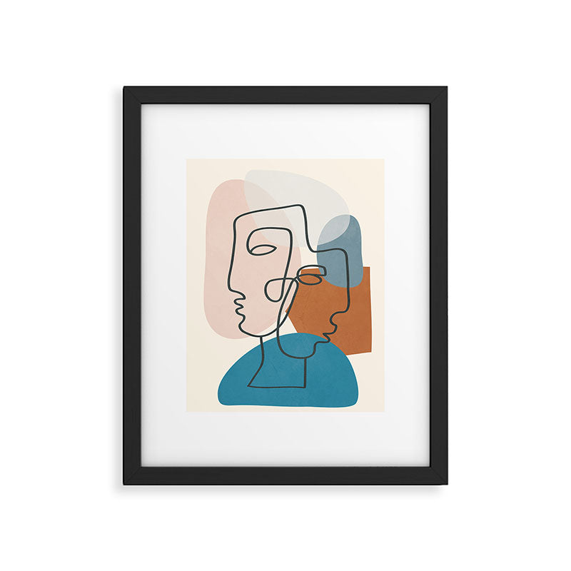 Abstract Profiles 01 Framed Art Print Gallery Image 5