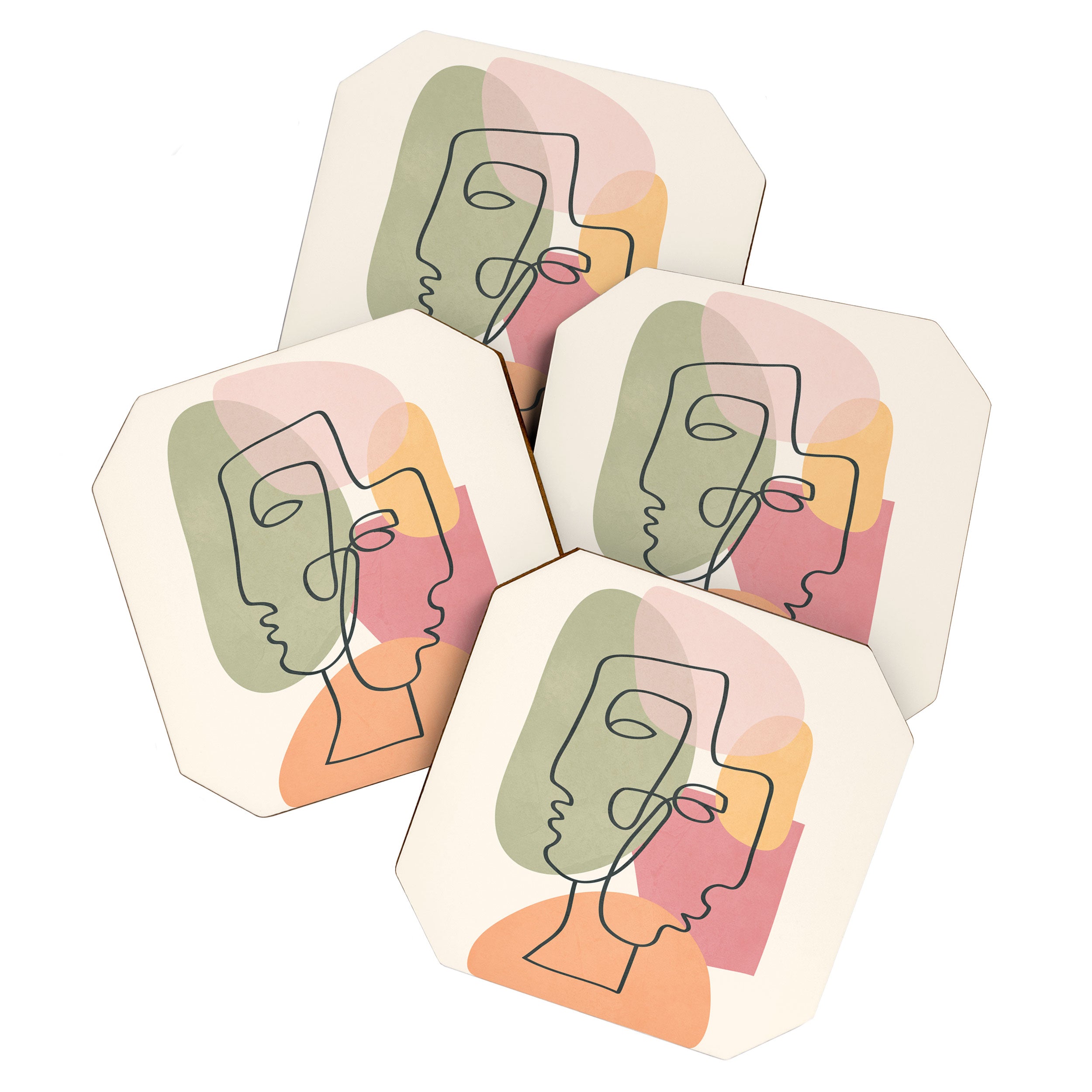 Abstract Profiles 04 Coaster Gallery Image 1