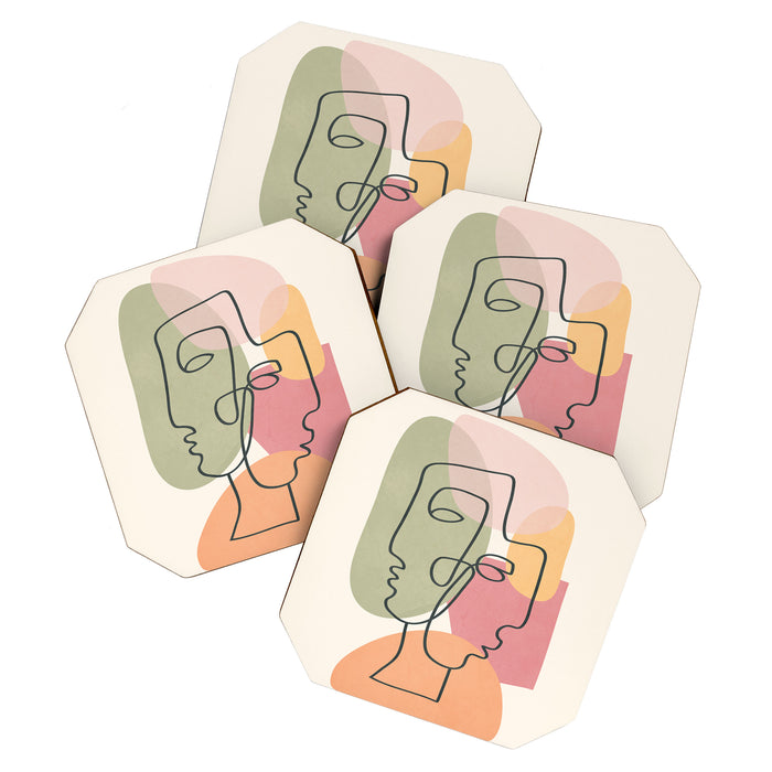 Abstract Profiles 04 Coaster Gallery Image 1
