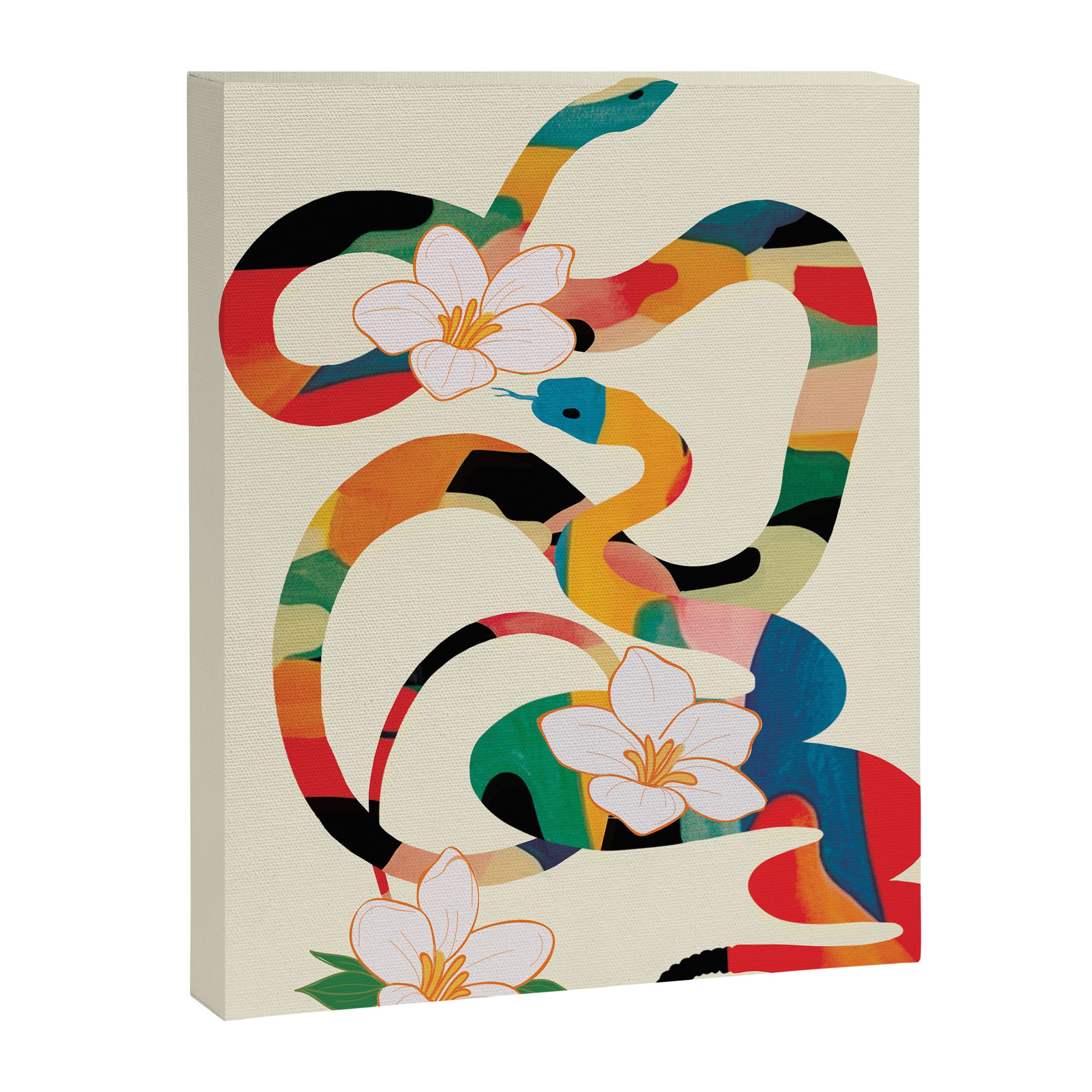 Abstract Snakes in the Flowers 1 Canvas Print Gallery Image 6