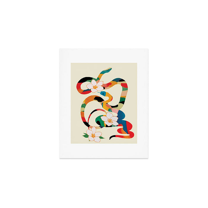 Abstract Snakes in the Flowers 1 Art Print Gallery Image 1