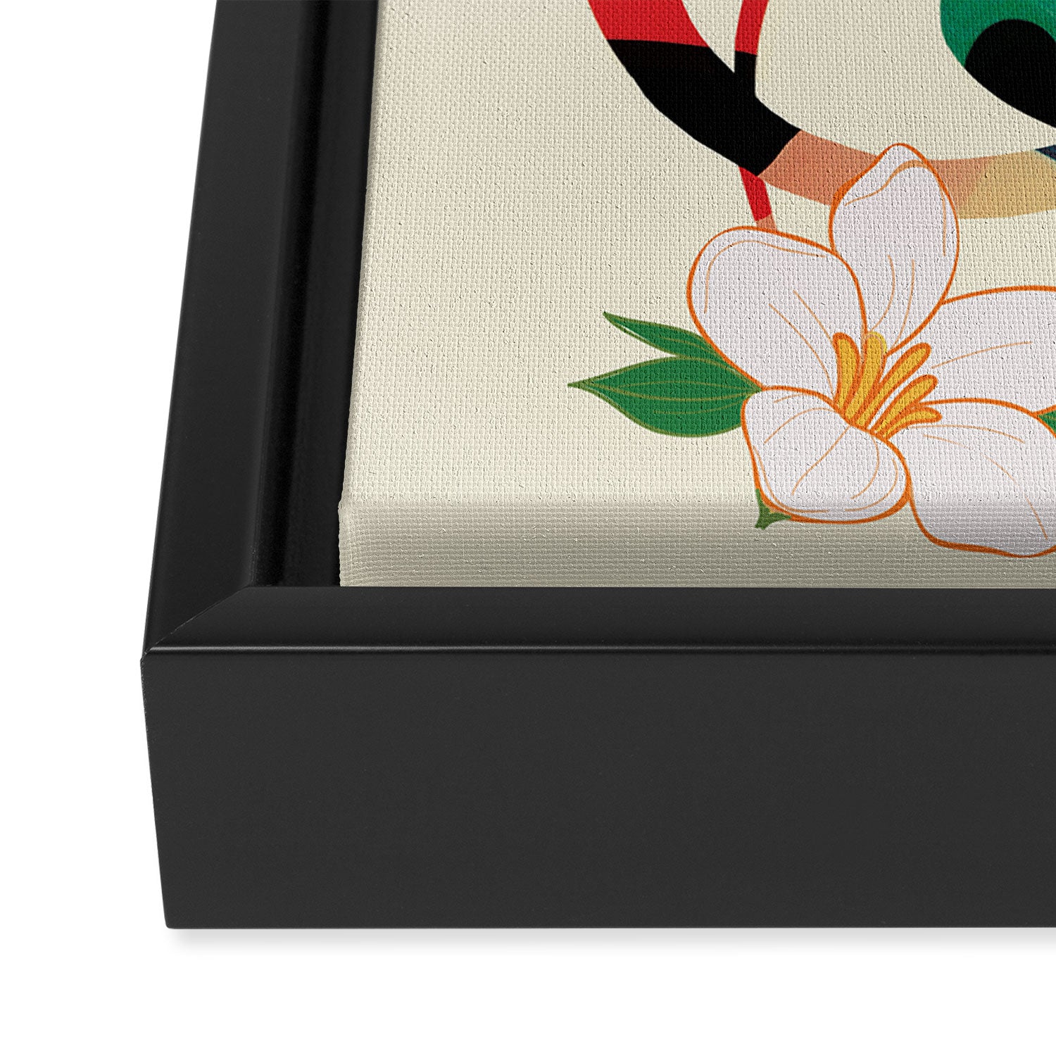 Abstract Snakes in the Flowers 1 Framed Canvas Print Gallery Image 3
