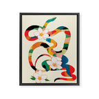 Abstract Snakes in the Flowers 1 Framed Canvas Print Gallery Image 6