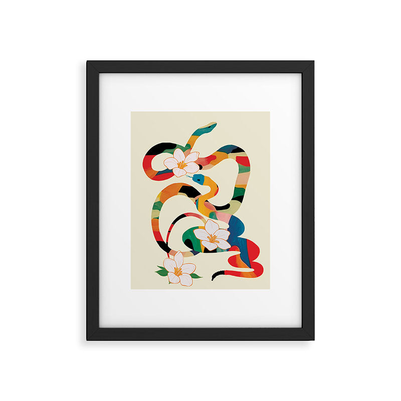 Abstract Snakes in the Flowers 1 Framed Art Print Gallery Image 5