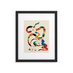 Abstract Snakes in the Flowers 1 Framed Art Print Gallery Image 5