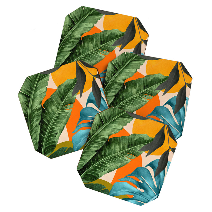 Abstract Tropical Art 15 Coaster Gallery Image 1