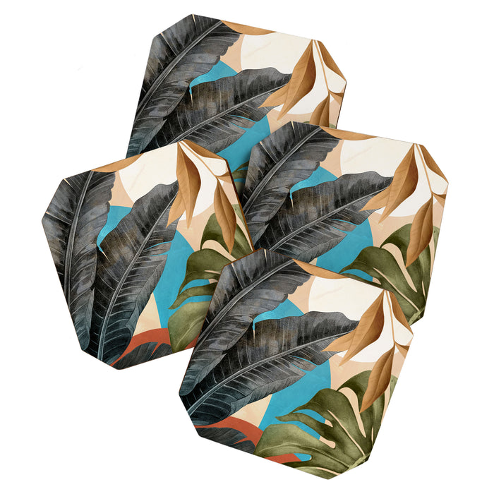 Abstract Tropical Art 16 Coaster Gallery Image 1
