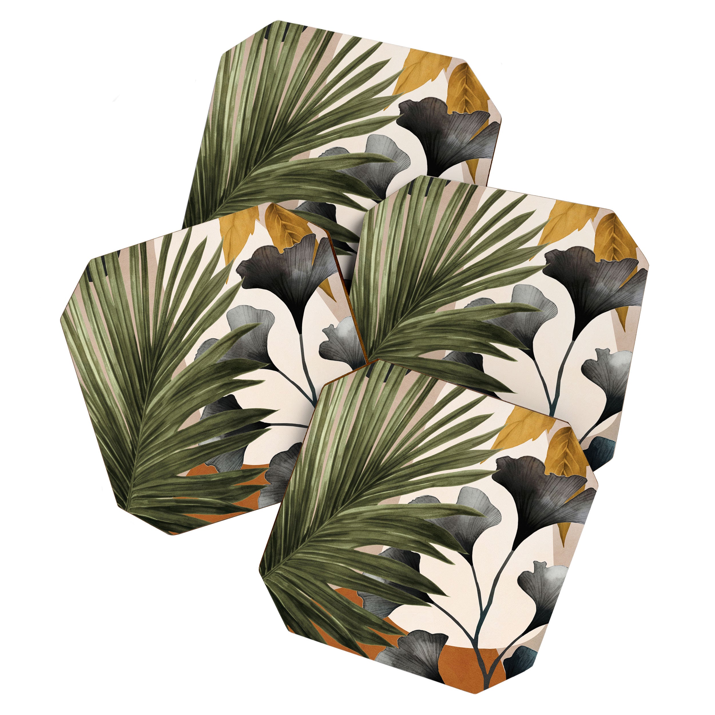 Abstract Tropical Art 17 Coaster Gallery Image 1