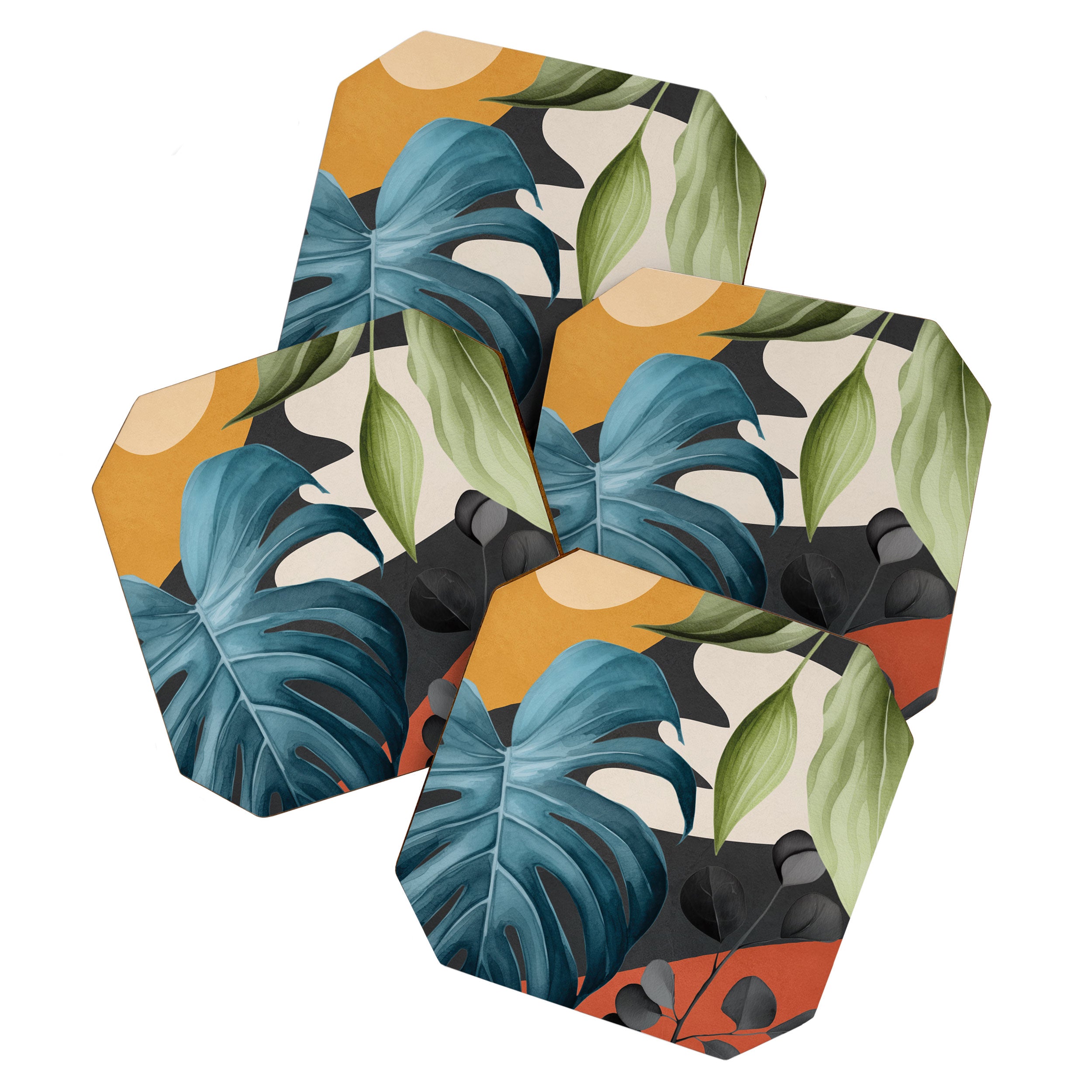 Abstract Tropical Art 19 Coaster Gallery Image 1