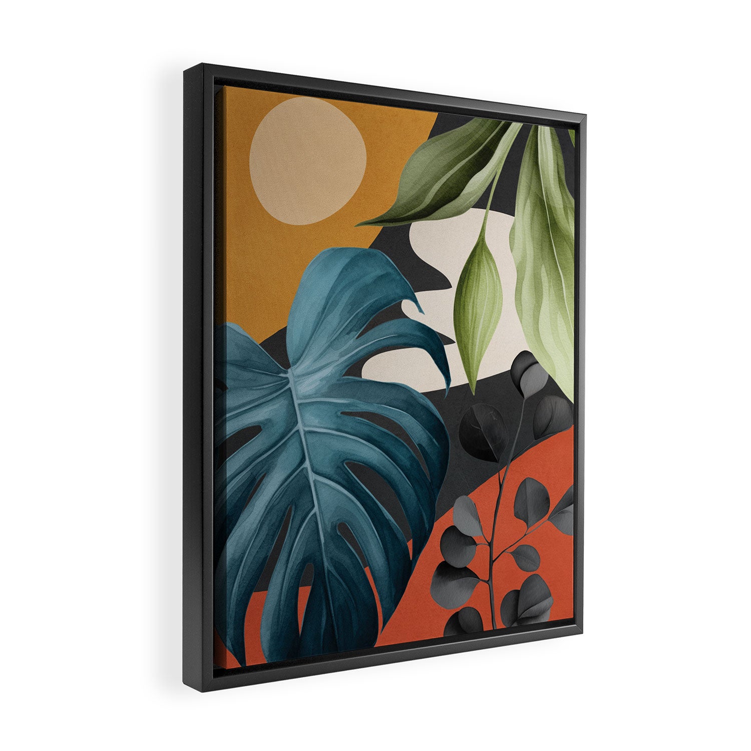 Abstract Tropical Art 19 Framed Canvas Print Gallery Image 2