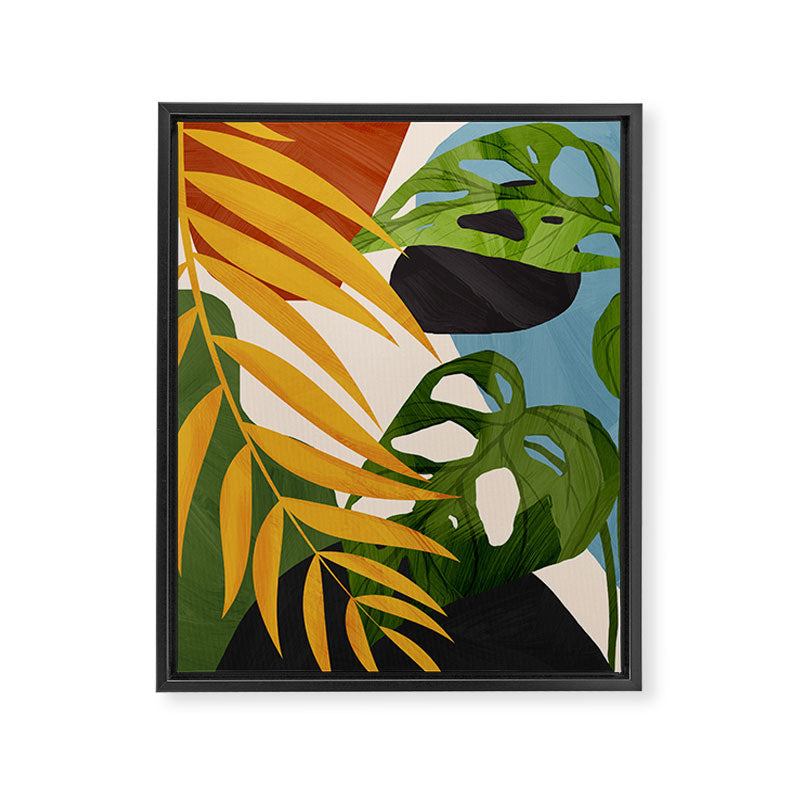 Abstract Tropical Art 2 Framed Canvas Print Gallery Image 6