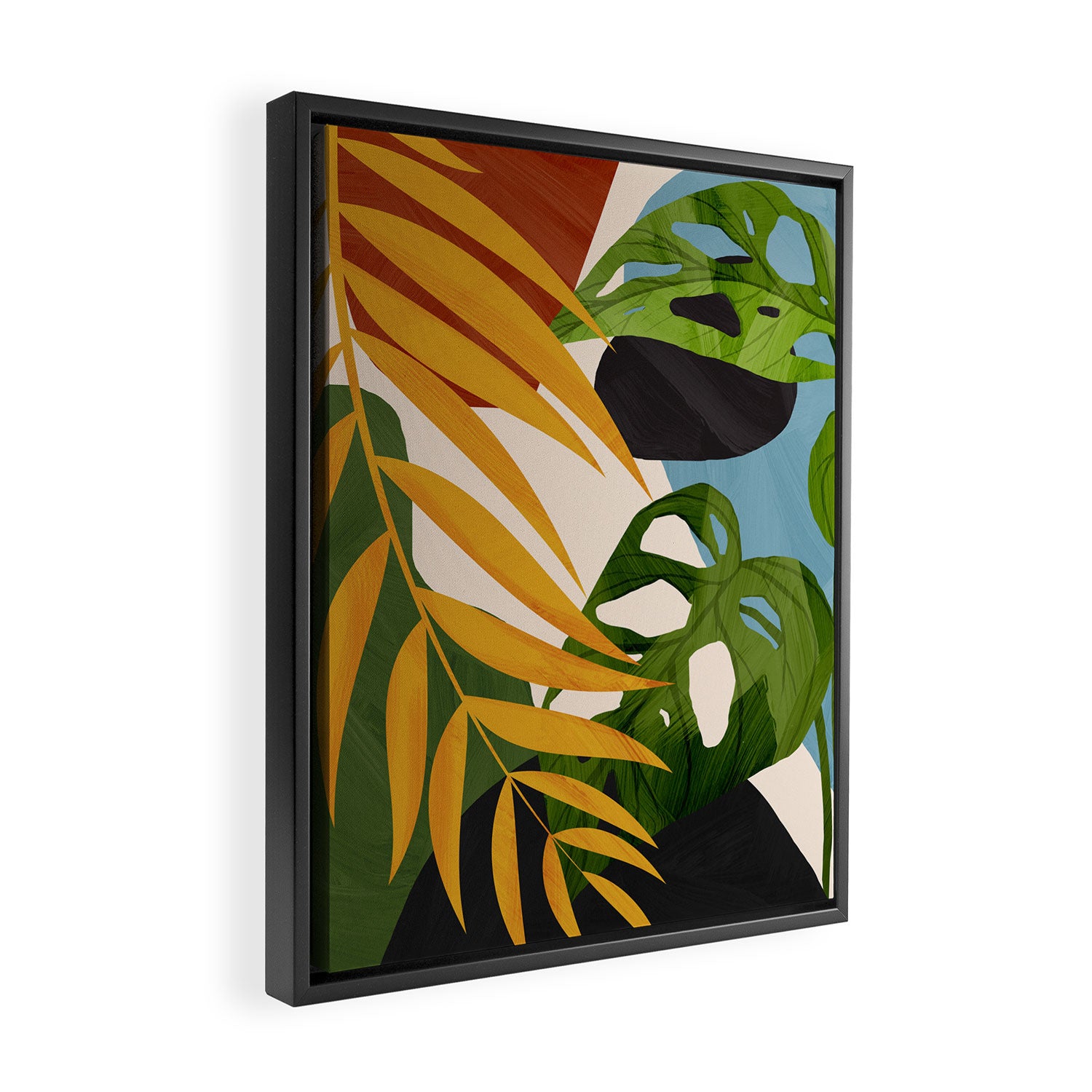 Abstract Tropical Art 2 Framed Canvas Print Gallery Image 2