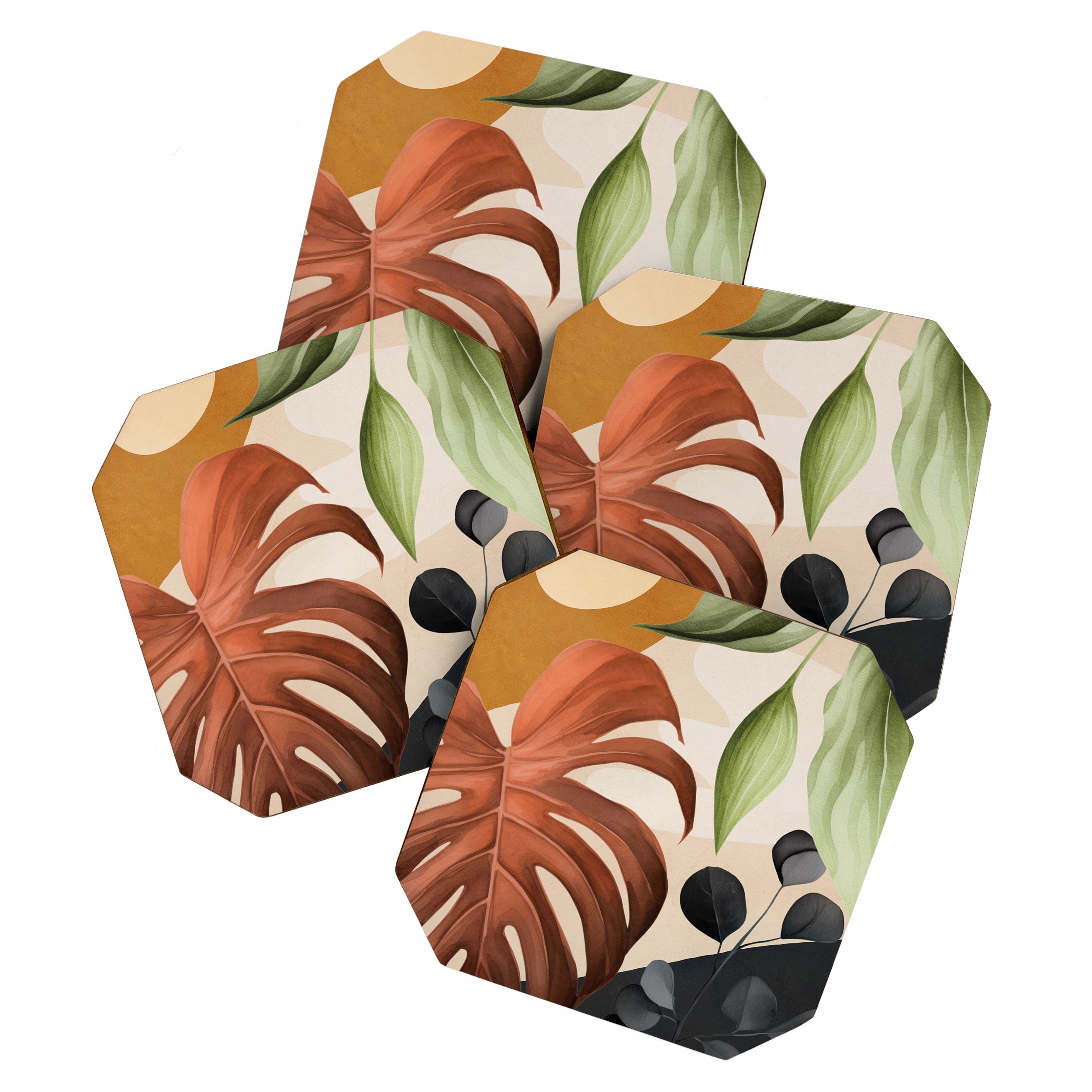 Abstract Tropical Art 20 Coaster Gallery Image 1