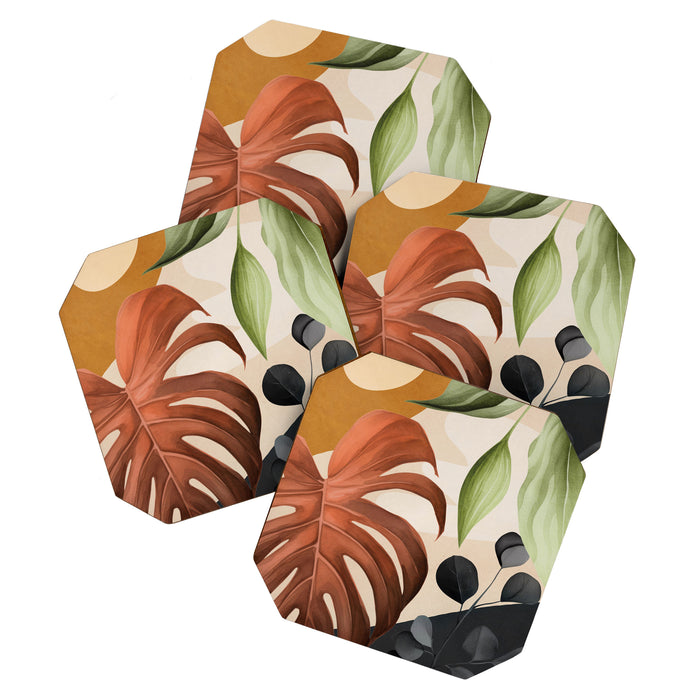 Abstract Tropical Art 20 Coaster Gallery Image 1