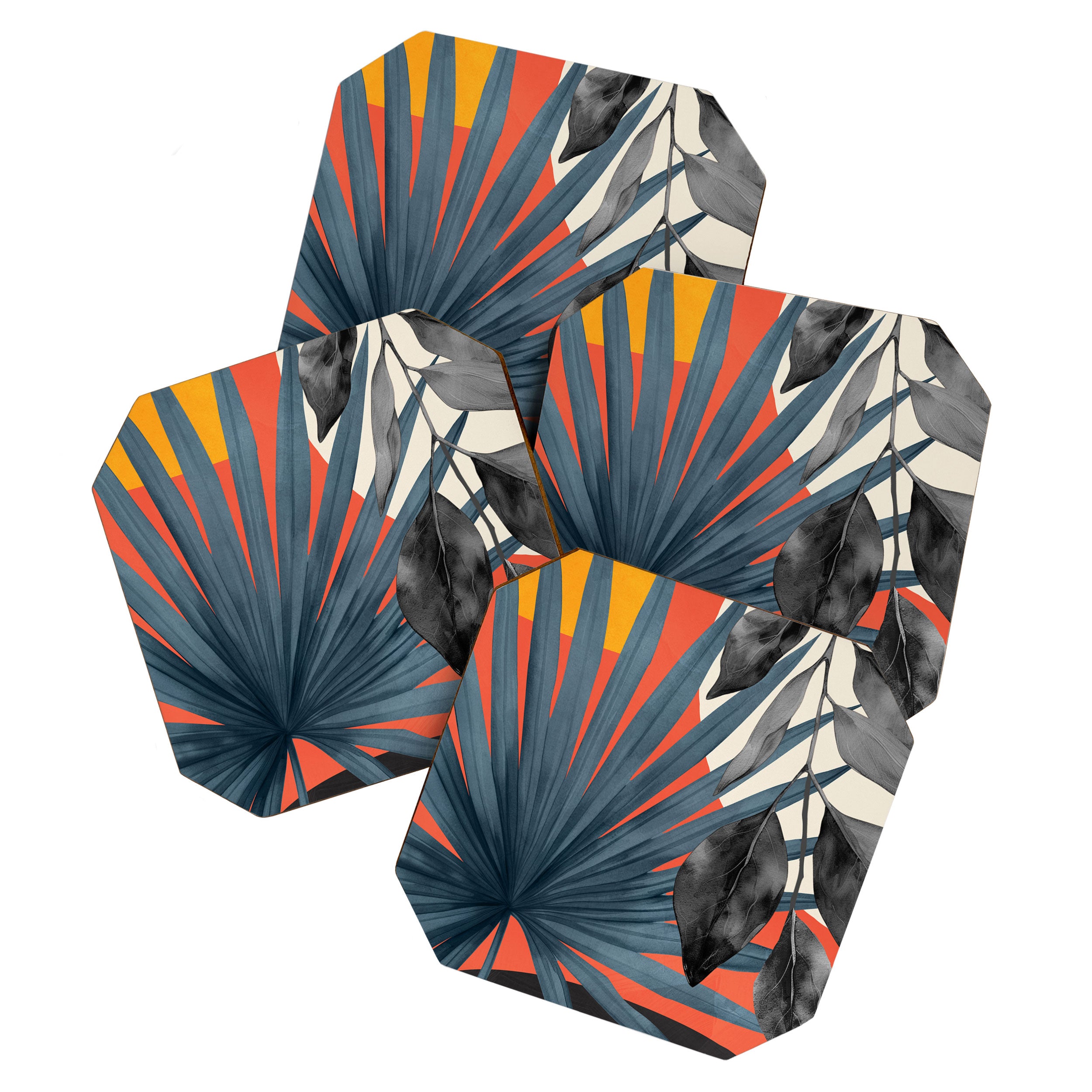 Abstract Tropical Art 22 Coaster Gallery Image 1
