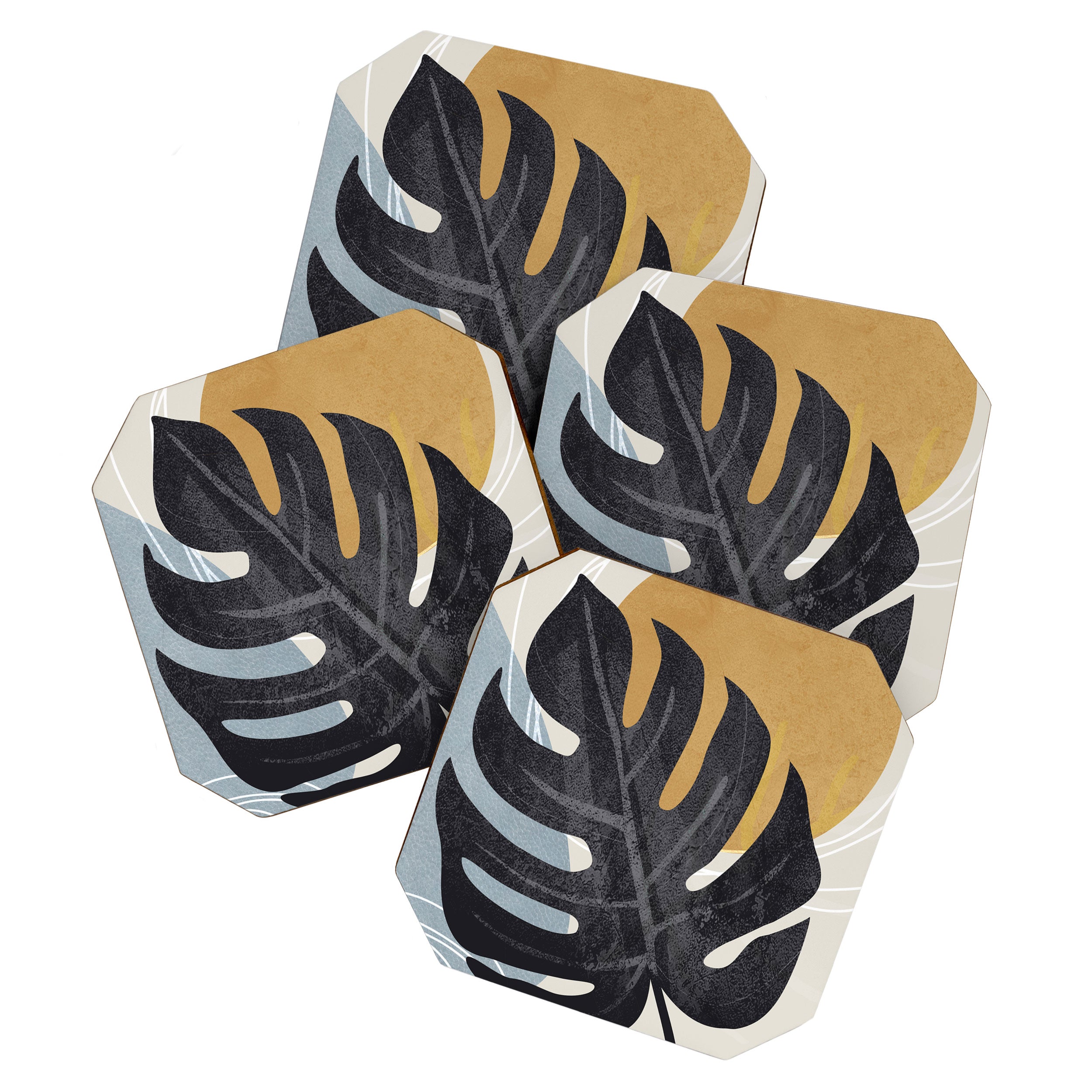 Abstract Tropical Art I Coaster Gallery Image 1