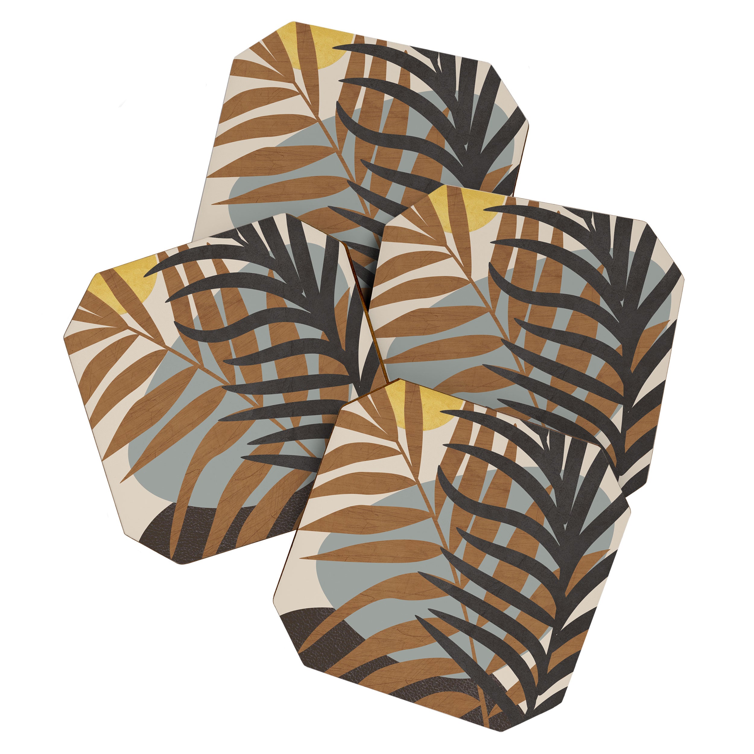 Abstract Tropical Art IV Coaster Gallery Image 1