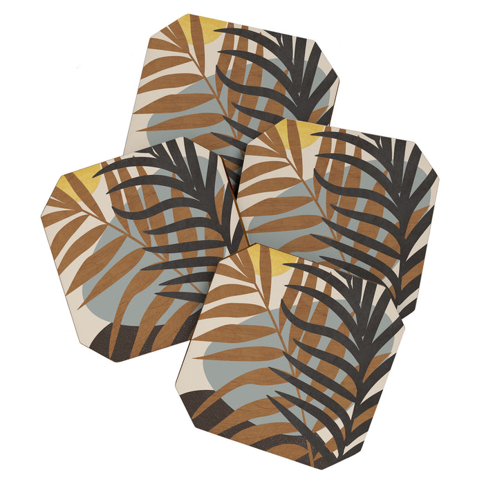 Abstract Tropical Art IV Coaster Gallery Image 1