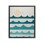 Abstract Waves Framed Canvas Print Gallery Image 6