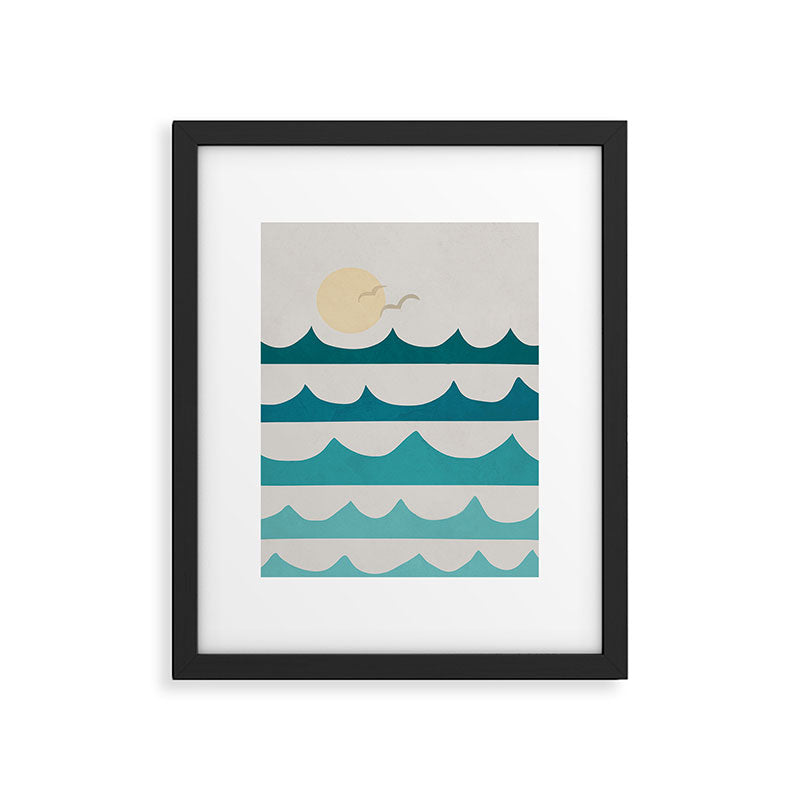 Abstract Waves Framed Art Print Gallery Image 5