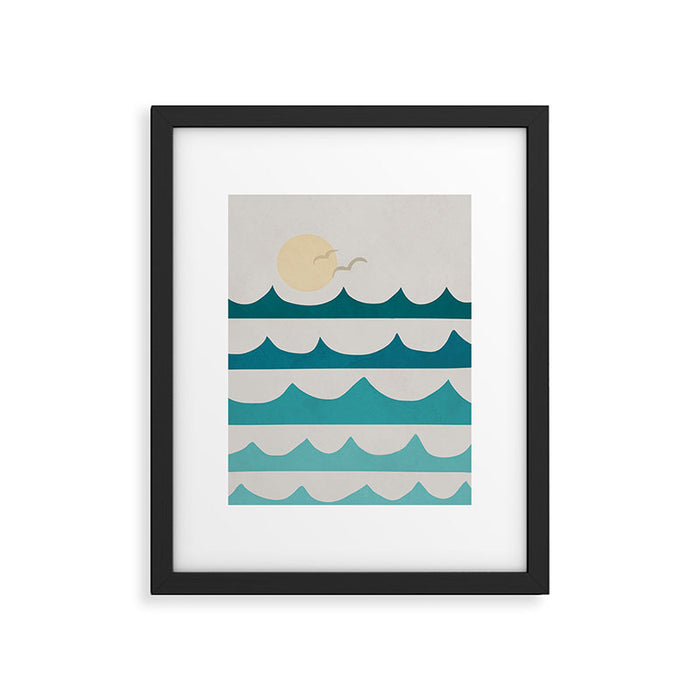 Abstract Waves Framed Art Print Gallery Image 1