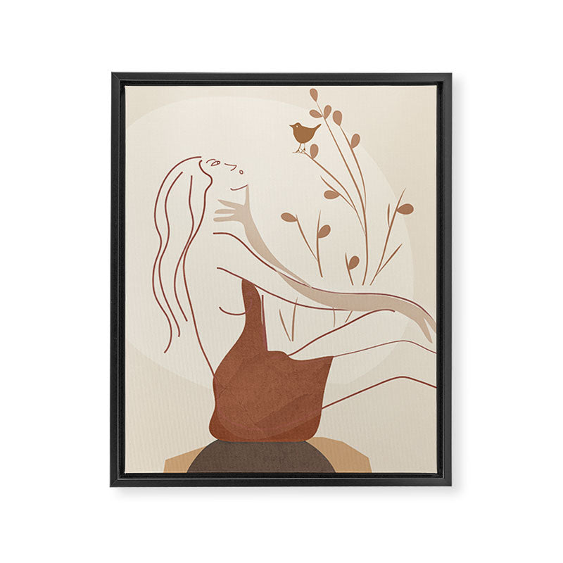 Abstract Woman Framed Canvas Print Gallery Image 6