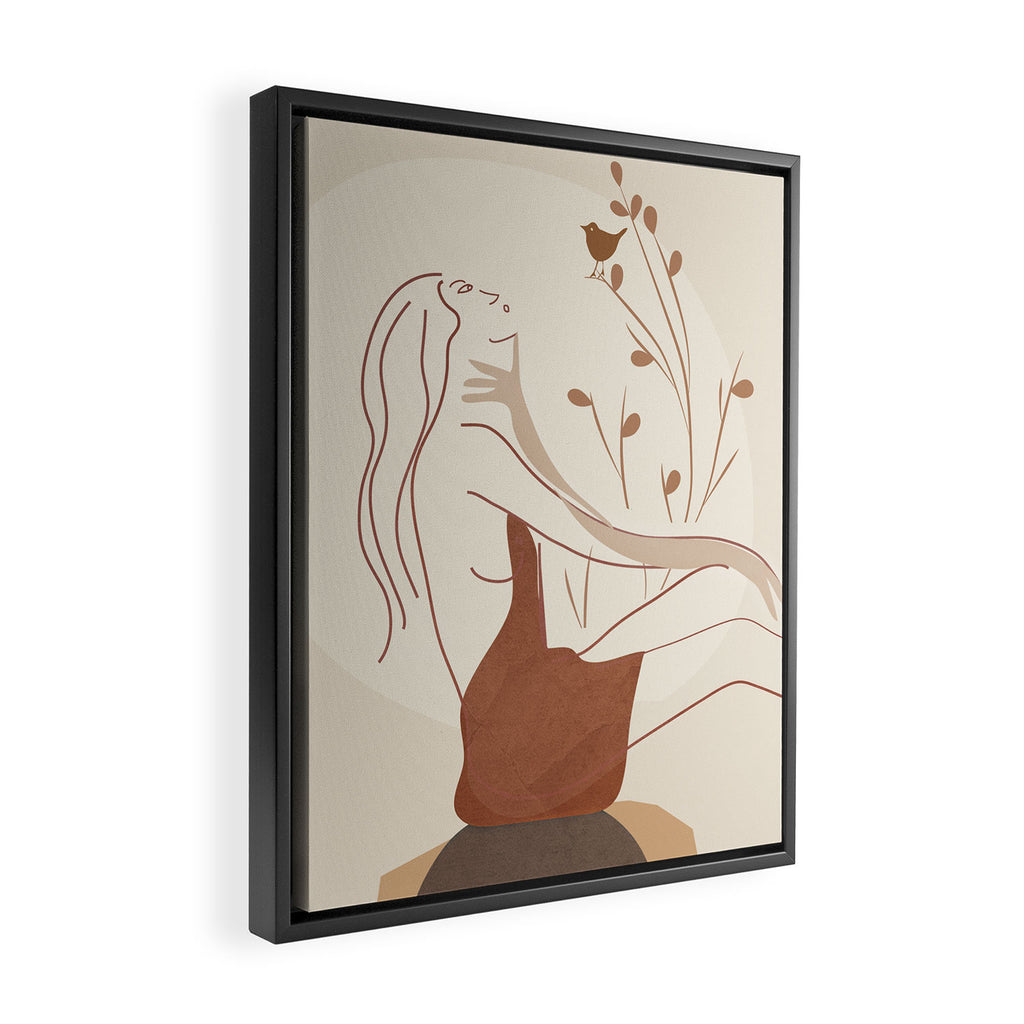 Abstract Woman Framed Canvas Print Gallery Image 2