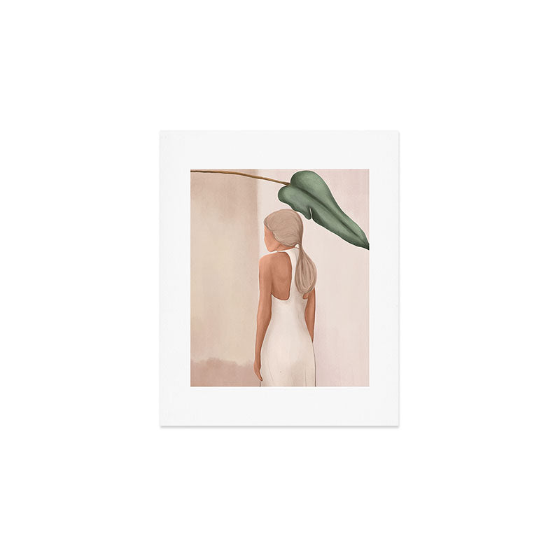 Abstract Woman in a Dress Art Print Gallery Image 1