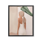 Abstract Woman in a Dress Framed Canvas Print Gallery Image 6