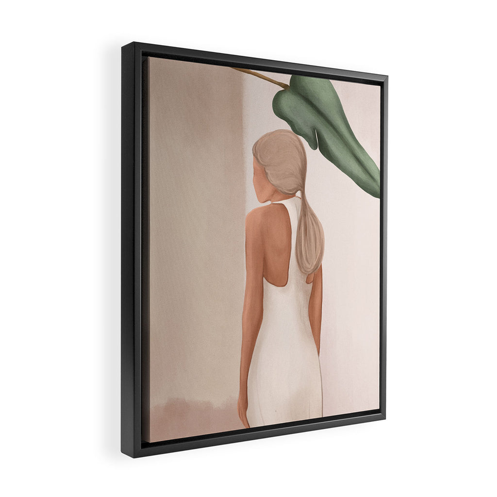 Abstract Woman in a Dress Framed Canvas Print Gallery Image 2