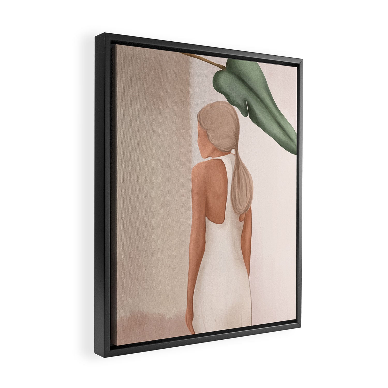 Abstract Woman in a Dress Framed Canvas Print Gallery Image 2