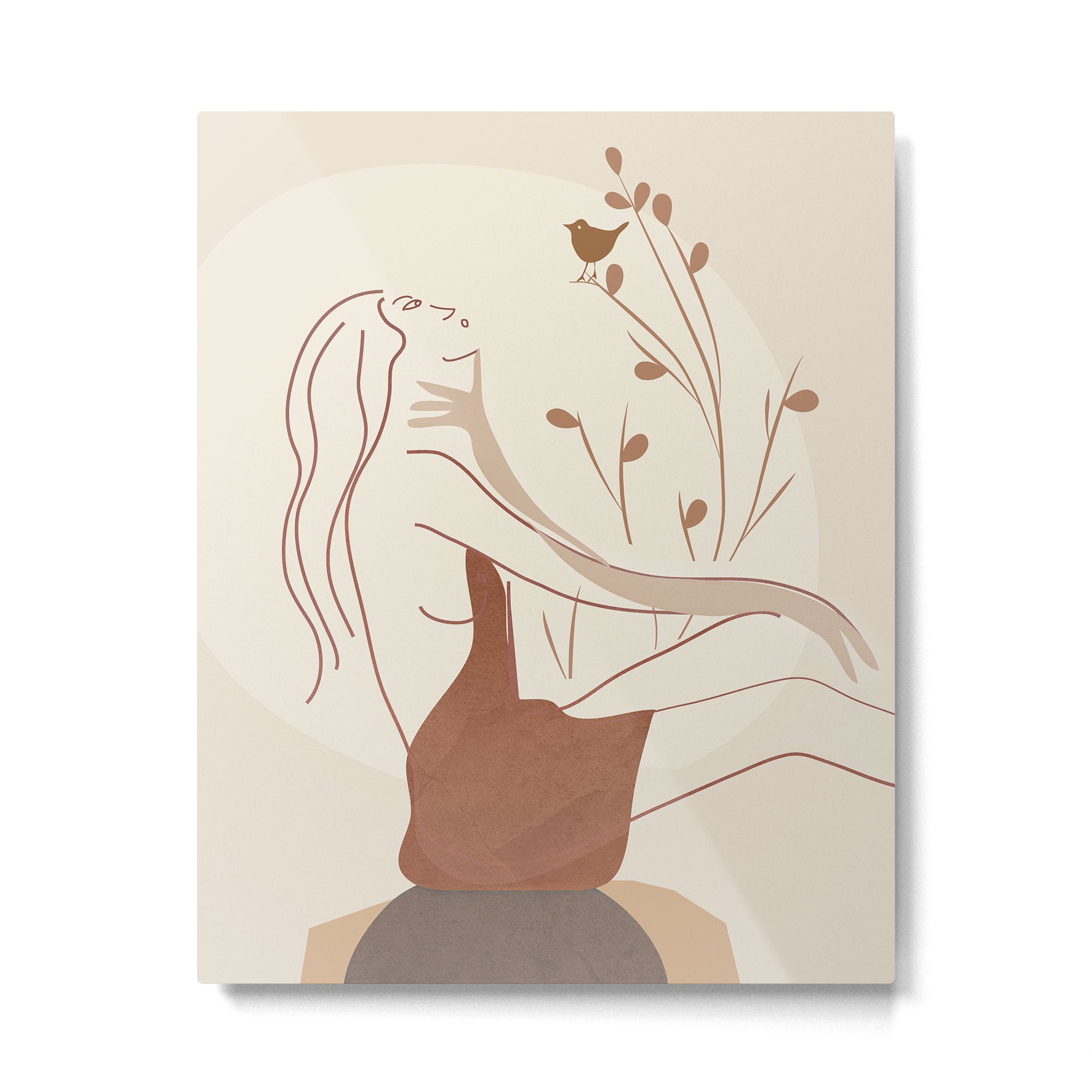 Abstract Woman Metal Print Gallery Image 4