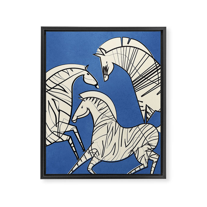 Abstract Zebras 3 Framed Canvas Print Gallery Image 1