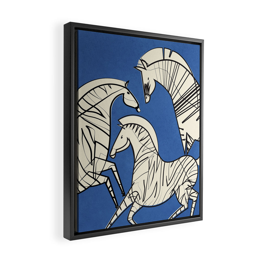 Abstract Zebras 3 Framed Canvas Print Gallery Image 2