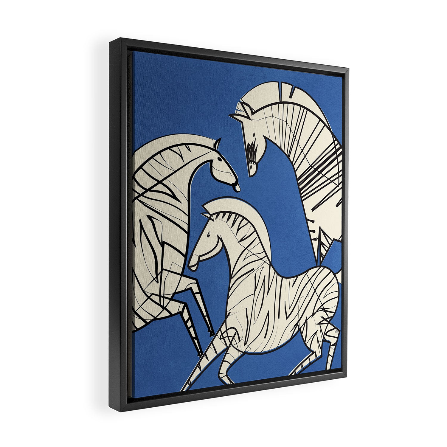 Abstract Zebras 3 Framed Canvas Print Gallery Image 2