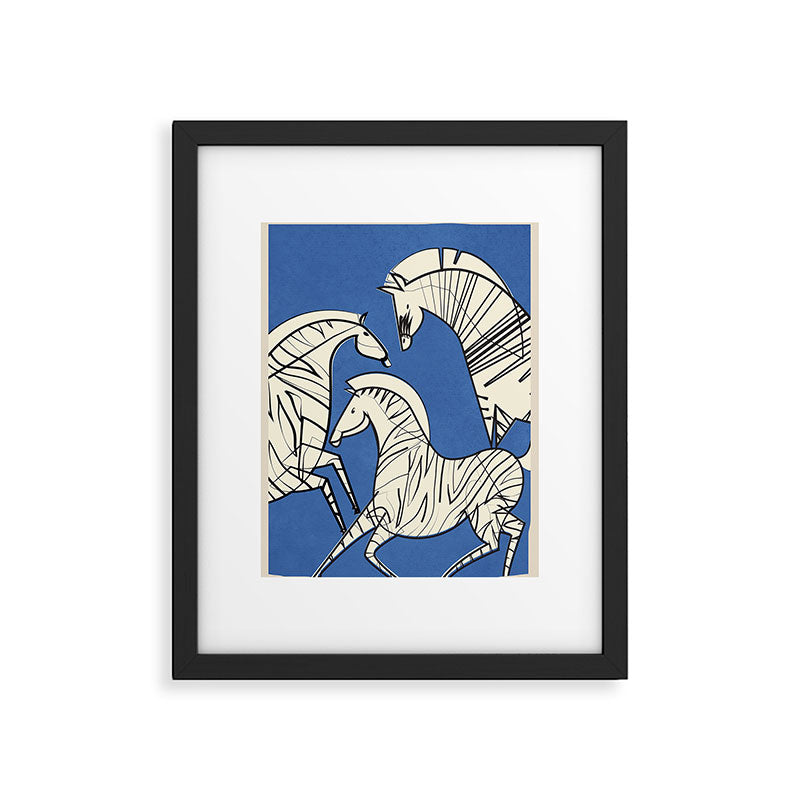 Abstract Zebras 3 Framed Art Print Gallery Image 4