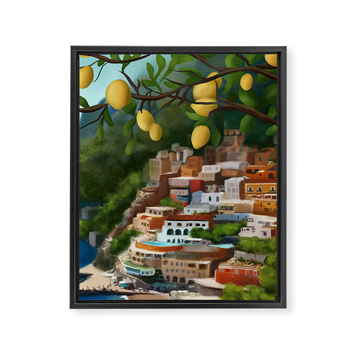 Amalfi Sunshine Grove Framed Canvas Print Gallery Image 1