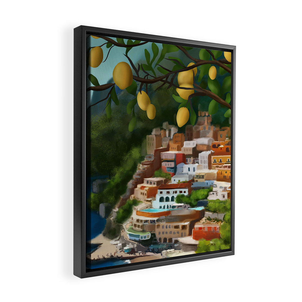 Amalfi Sunshine Grove Framed Canvas Print Gallery Image 2