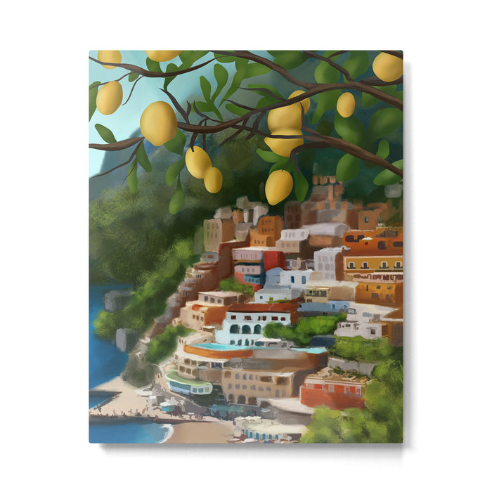 Amalfi Sunshine Grove Metal Print Gallery Image 1