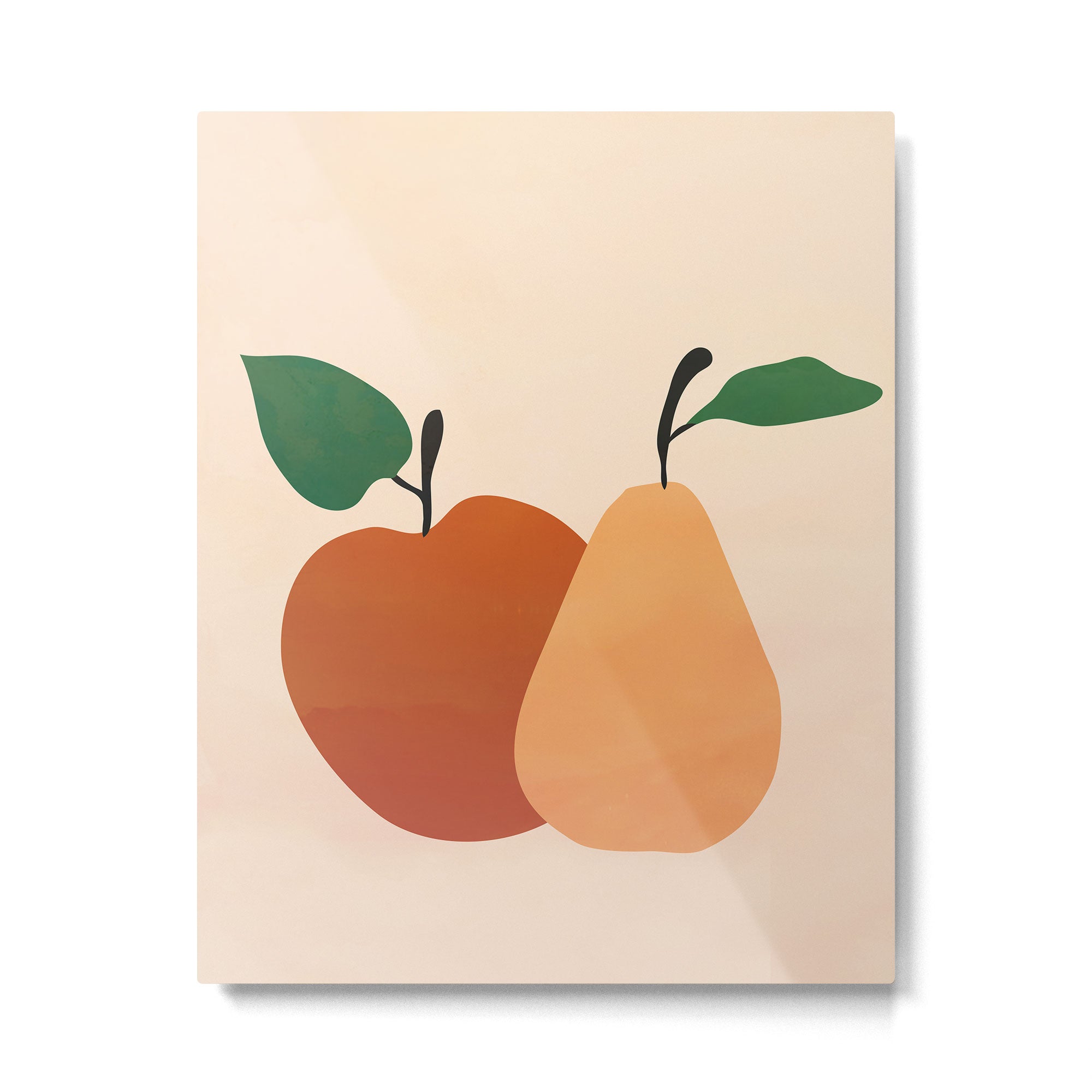 An Apple and a Pear Metal Print Gallery Image 4