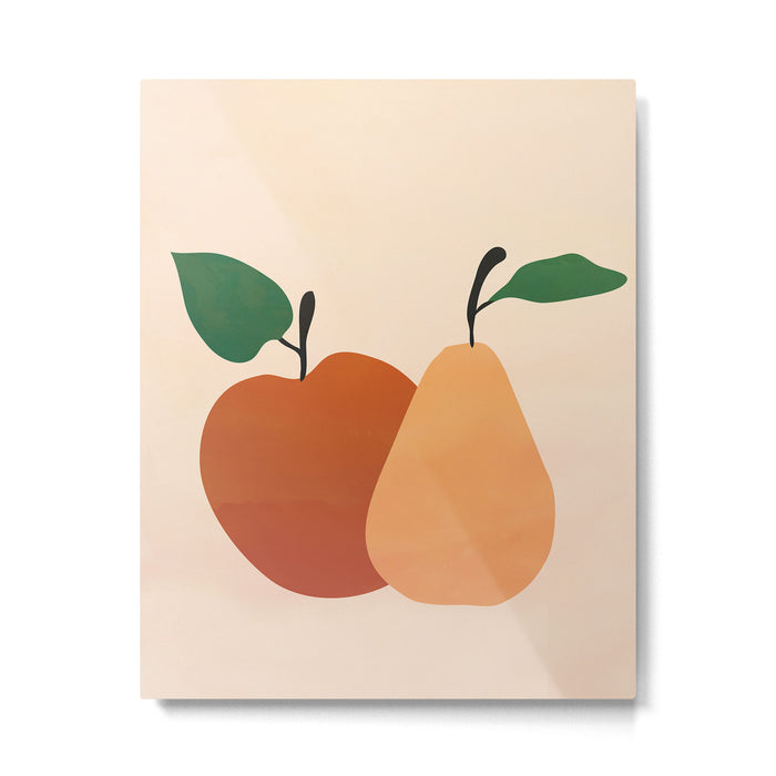 An Apple and a Pear Metal Print Gallery Image 1