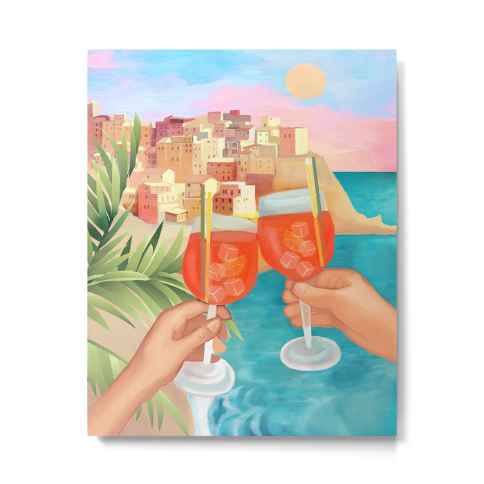 Aperol Sunset Metal Print Gallery Image 1