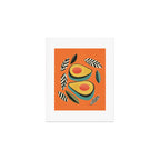 Avocado in Orange Art Print Gallery Image 1