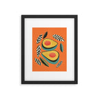 Avocado in Orange Framed Art Print Gallery Image 5