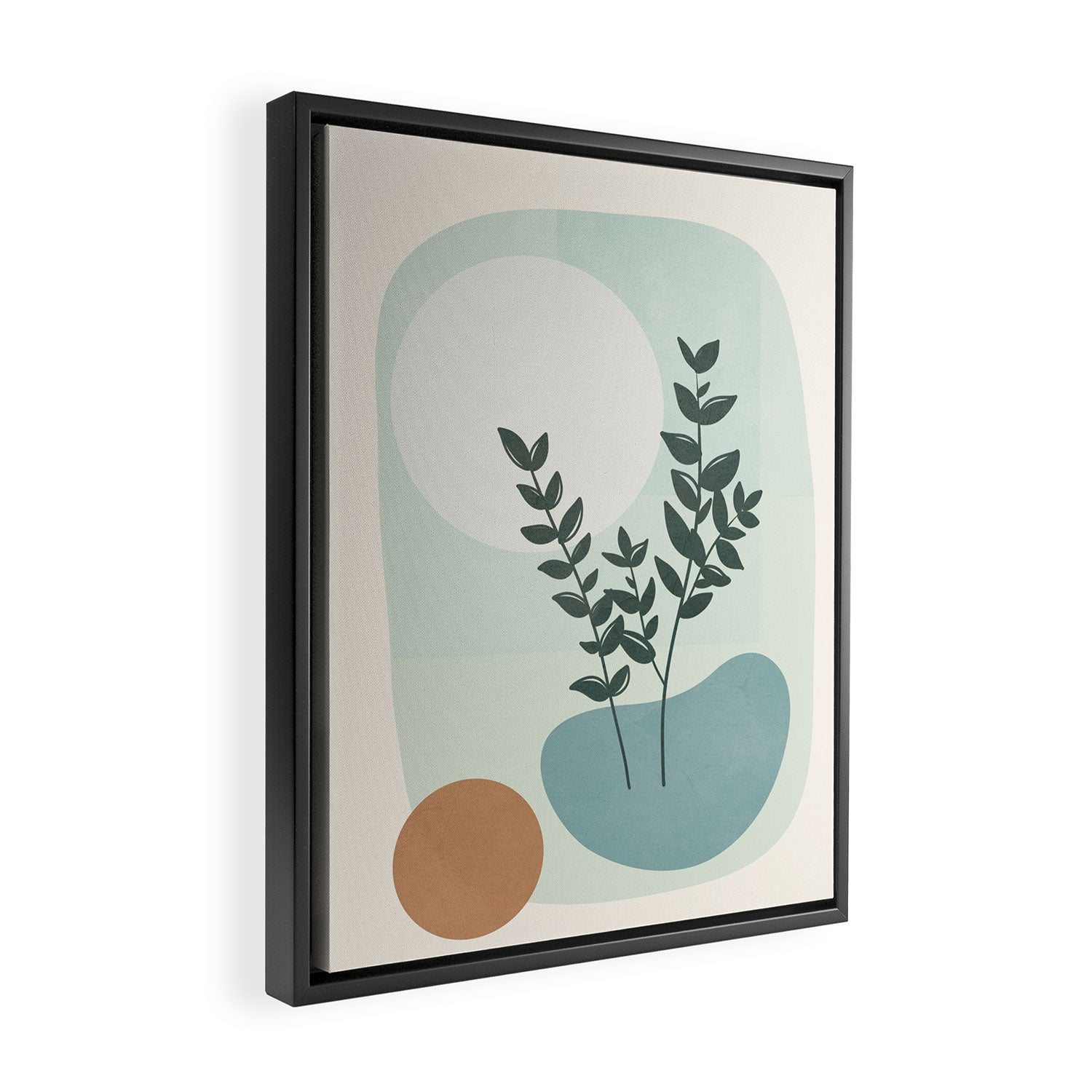 Azzurro Shapes No 51 Framed Canvas Print Gallery Image 2