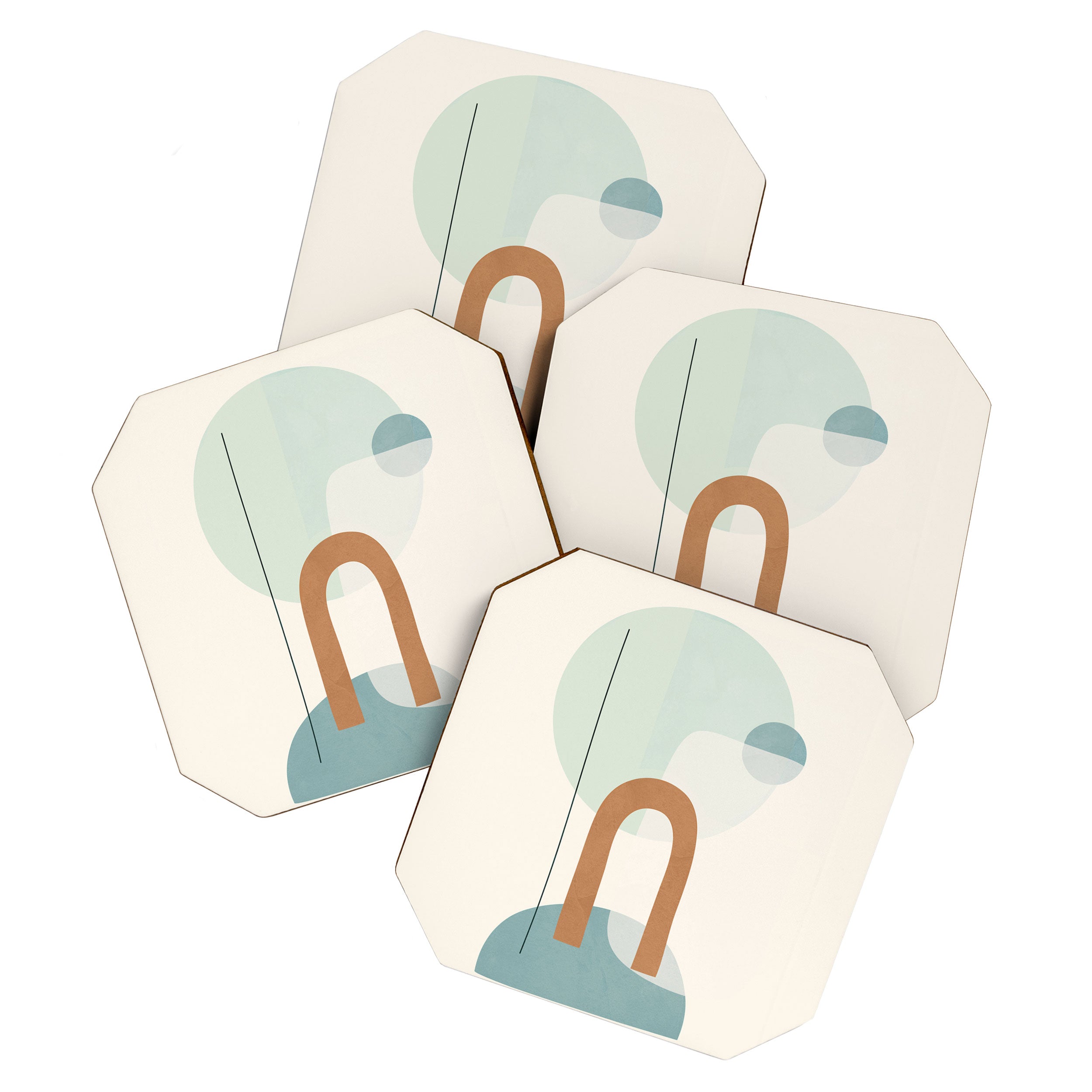 Azzurro Shapes No 55 Coaster Gallery Image 1