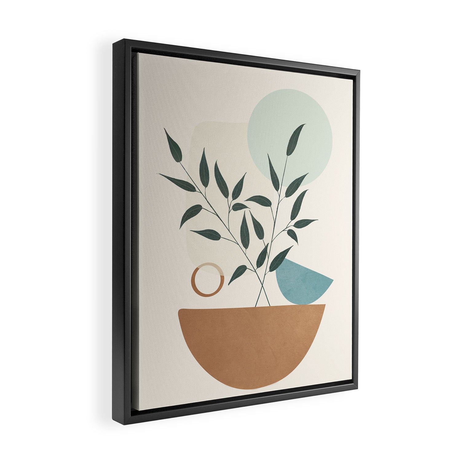 Azzurro Shapes No 57 Framed Canvas Print Gallery Image 2