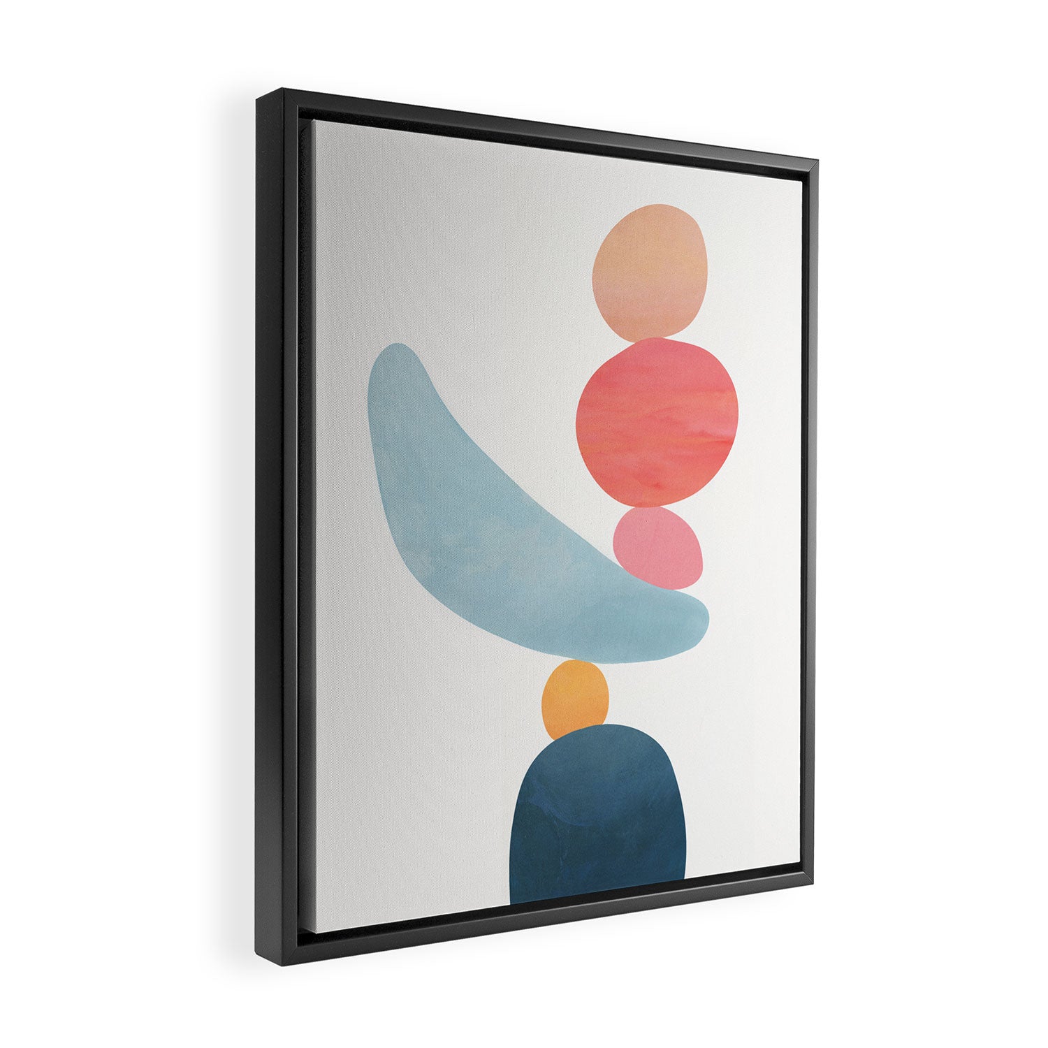 Balancing Stones 21 Framed Canvas Print Gallery Image 2