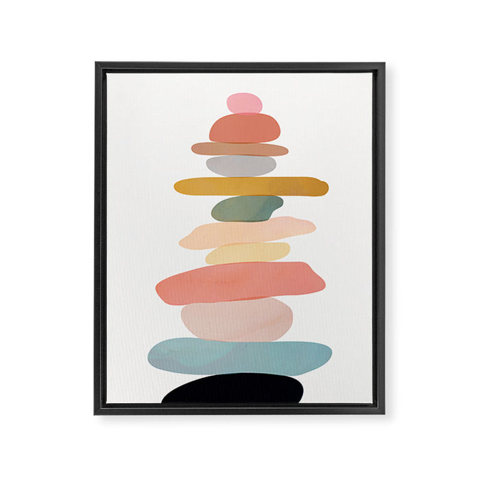Balancing Stones 22 Framed Canvas Print Gallery Image 1